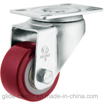 Medium Duty PU Caster (Red) (Flat Surface) (G2202)